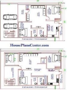30x50 house plan op2 Ground floor and first floor plan