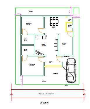 40x40 house plan options 2 BHK house plan designed to Mr Pani, Hyderabad