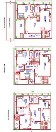 40x40 house plan duplex house and 2nd floor for rental plan