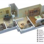 1 BHK APPARTMENT HOUSE PLANS
