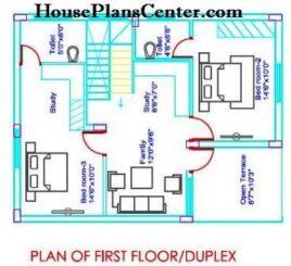25x35 house plans Duplex First floor