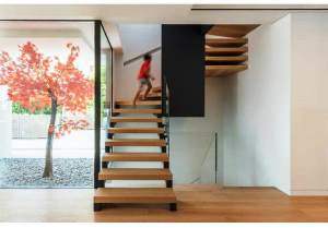 House Plans center internal staircase
