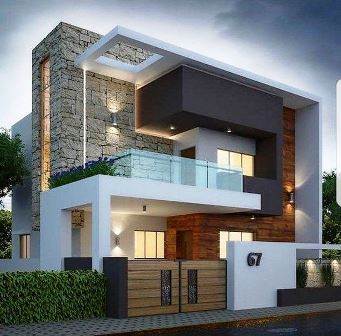 40x60 luxury house front elevation