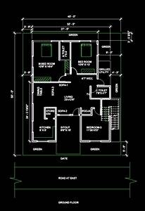 2D plan Ground Floor 40X50