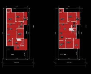 30x50 house plans 3BHK PLAN GROUND & 1ST FLOOR PLAN
