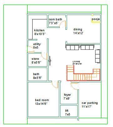 32x50 Ground Floor Mr Dhanunjaya bangalore-duplex house plan