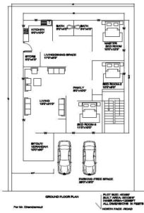 40x60 north luxury house plan Ground floor