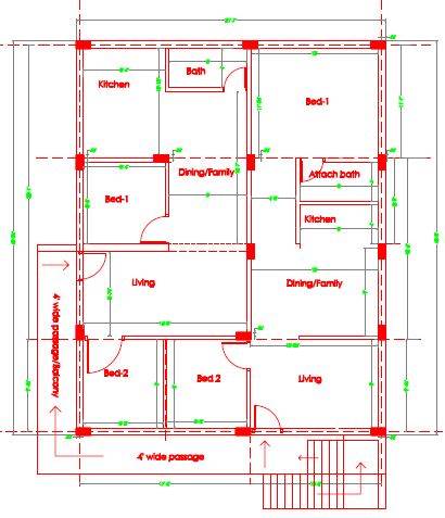 40x60 north luxury house plan Ground floor and 1st floor Framing layout working plan