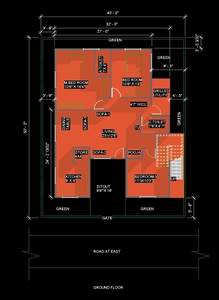 Ground Floor plan 40X50 dehradun