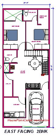 20 X 50 RESIDENTIAL HOUSE PLAN WITH CAR PARKING